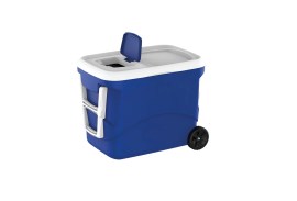 Caixa Térmica Com Termômetro Azul E Rodas - 50 Litros - Soprano